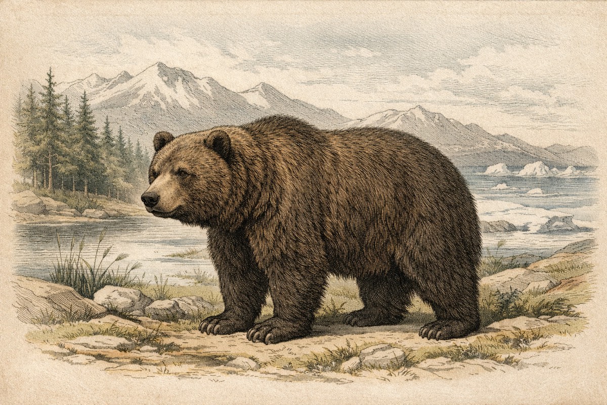 Bear illustration for wildlife facts page
