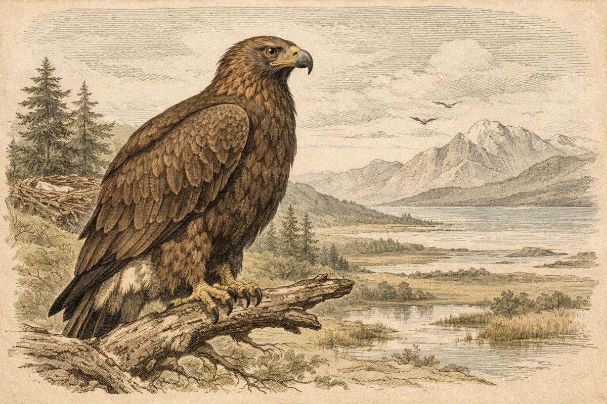 Eagle illustration for wildlife facts page
