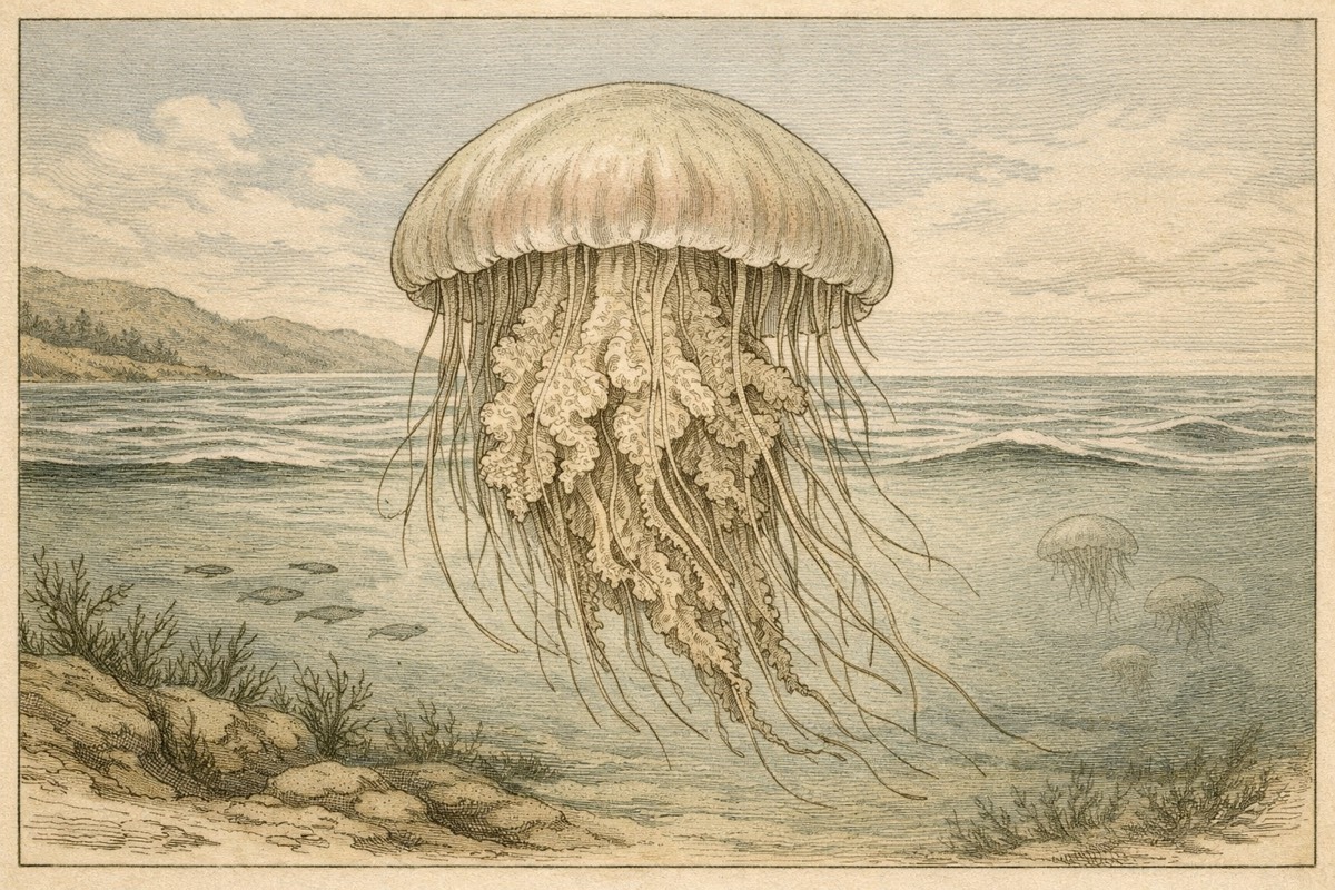 Jellyfish illustration for wildlife facts page