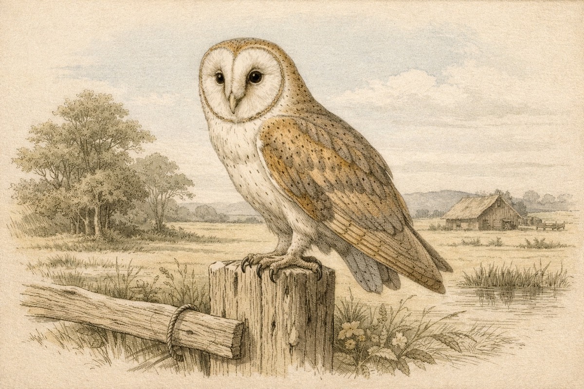 Owl illustration for wildlife facts page