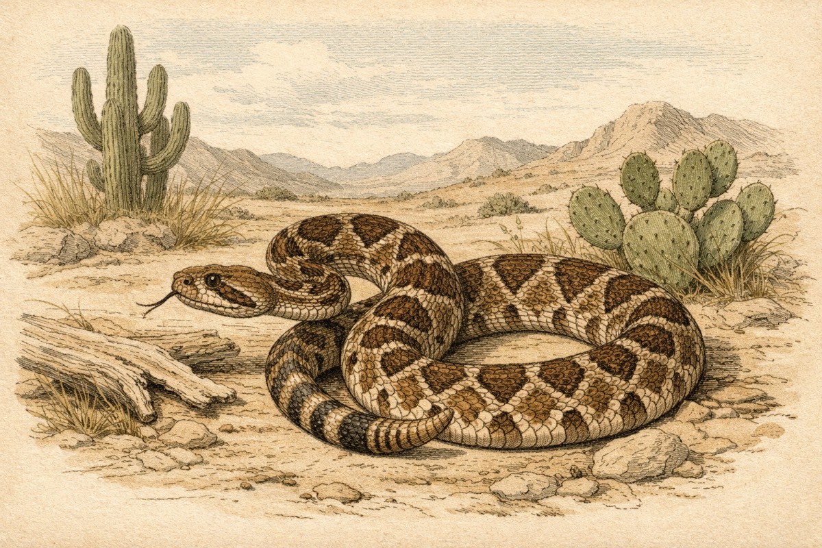 Snake illustration for wildlife facts page