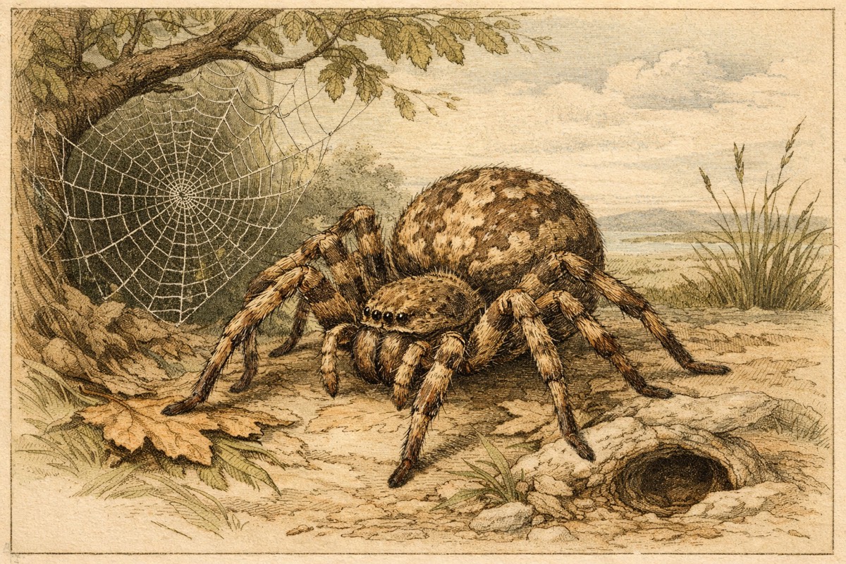 Spider illustration for wildlife facts page